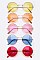 Pack of 12 Mix Color Round Sunglasses Set