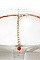 GEMSTONE PENDANT GLASS BEAD CHOKER NECKLACE
