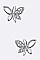 Cubic Zirconia Butterfly Studs