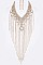 Stylish Rhinestone Tassel Statement Necklace Set LA-GNE2008