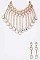 Refined Rhinestone Statement Collar Necklace Set LA-GNE2065