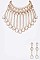 Refined Rhinestone Statement Collar Necklace Set LA-GNE2065