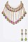 Refined Rhinestone Statement Collar Necklace Set LA-GNE2065