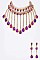 Refined Rhinestone Statement Collar Necklace Set LA-GNE2065