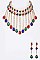 Refined Rhinestone Statement Collar Necklace Set LA-GNE2065