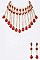 Refined Rhinestone Statement Collar Necklace Set LA-GNE2065