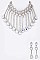 Refined Rhinestone Statement Collar Necklace Set LA-GNE2065