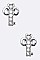 CZ Petite Key Stud Earrings