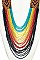 BEADED MULTI ROW NECKLACE
