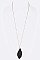 Sliced Stone Pendant With Chain LA-CN4073
