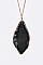 Sliced Stone Pendant With Chain LA-CN4073