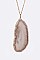 Sliced Stone Pendant With Chain LA-CN4073