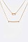 Classic Mother of Pearl Layered Pendant Necklace LAON6486