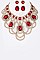 CRYSTAL & RHINESTONE STATEMENT NECKLACE SET