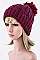 Stylish Mix Knit Pom Pom Beanie LA-EMH8506