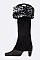 Pack of (12 Pairs ) Assorted Leopard Faux Fur Trim Leg Warmer Set LA-HNSH1069