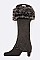 Pack of (12 Pairs ) Assorted Leopard Faux Fur Trim Leg Warmer Set LA-HNSH1069