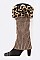 Pack of (12 Pairs ) Assorted Leopard Faux Fur Trim Leg Warmer Set LA-HNSH1069