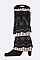 Pack of (12 Pairs) Assorted Lace Accent Layer Leg Warmer Set LA-HNSH1066