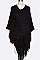 Pack of 12 Fringe Textured Poncho Set