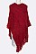 Pack of 12 Fringe Textured Poncho Set
