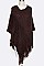 Pack of 12 Fringe Textured Poncho Set