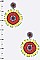 Fringed Festival Mix Beads Circle Earrings