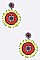 Fringed Festival Mix Beads Circle Earrings