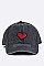 WASHED SEQUINS HEART TODDLER CAP