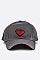 WASHED SEQUINS HEART TODDLER CAP