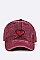 WASHED SEQUINS HEART TODDLER CAP