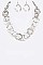 Chain Hammered Ring Necklace Set