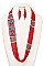 CROSS PATTERN BEADS NECKLACE SET