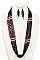 CROSS PATTERN BEADS NECKLACE SET