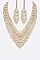 Fashion Rhinestone Statement Necklace Set