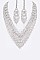 Fashion Rhinestone Statement Necklace Set