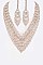 Fashion Rhinestone Statement Necklace Set