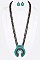 Navajo Beads Squash Blossom Long Necklace Set