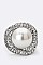 Elegant Pearl & Crystals Stretch Ring LARB2075