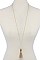 TASSELED TEARDROP CHARM LONG NECKLACE