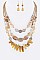 BEADS STONE & NUGGETS LAYER STATEMENT NECKLACE SET