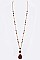 Semi-Precious Druzy Stone Pendant Necklace LA-CN4095