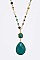 Semi-Precious Druzy Stone Pendant Necklace LA-CN4095