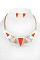 TRANSPARENT GEM ACCENT BIB NECKLACE SET