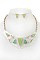 TRANSPARENT GEM ACCENT BIB NECKLACE SET