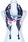 TASSELED FLORAL LONG SCARF