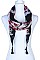 TASSELED FLORAL LONG SCARF