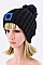 Stylish Star Patch PomPom Knit Beanie LA-WH023