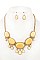 FACETED OVAL BIB NECKLACE SET