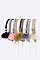 Pack of 12 Fur Pom Charm & Crystal Layer Bracelet